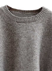 Heather Gray Batwing Knit Sweater
