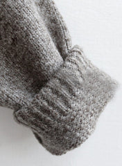 Heather Gray Batwing Knit Sweater