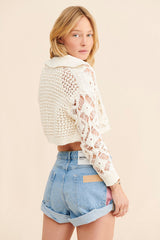 Light Blue Rolled Denim Shorts