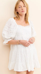 Innocent White Lace Mini Dress