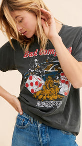 Deep Grey Graphic Short Sleeves Tee