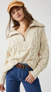 Beaige Cable Knit Sweater