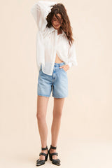 Light Blue Denim Shorts