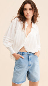 Light Blue Denim Shorts