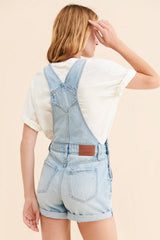 Light Blue Denim Rolled Shortalls
