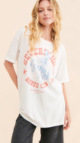 White Graphic Short Sleeves Tee
