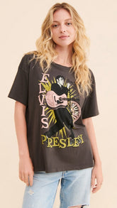 Black Graphic Short Sleeves Tee
