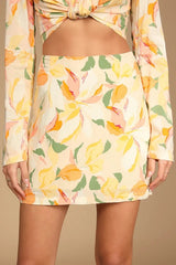 Yellow Tulip Mini Skirt