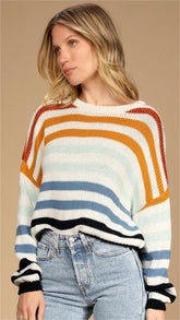 Multicolor Striped Knit Sweater