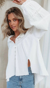 White Button Down Blouse