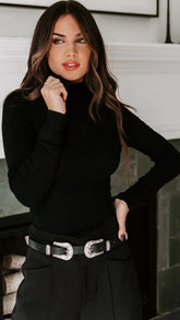 Black Knit Pullover Top