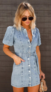 Black Denim Mini Dress