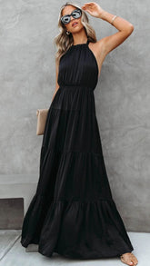 Black Halter Maxi Dress