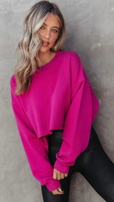 Fuchsia Long Sleeves Top