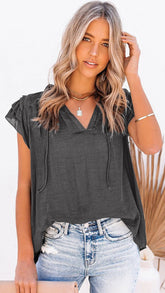 Grey Layered Sleeves Top
