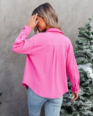 Hot Pink Button Down Jacket