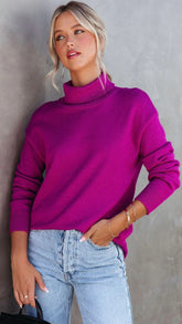 Orchid Turtleneck Knit Sweater