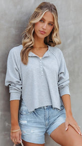 Light Blue Long Sleeves Top