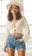 Deep Blue Denim Raw Edge Shorts