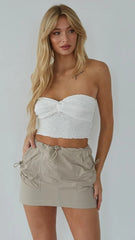 Khaki Withdraw Mini Skort