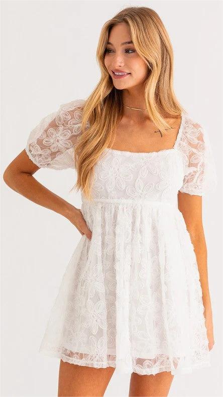 White Crochet Lace Mini Dress Groovy Mimi White Crochet Lace Mini Dress Groovy Mimi
