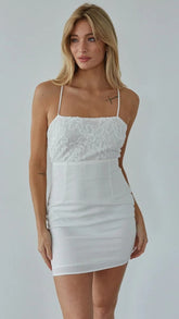 White Bodycon Mini Dress
