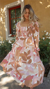 Pink Camo Midi Dress
