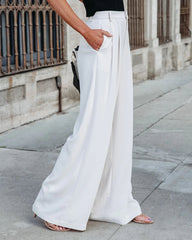 White Wide Leg Pants