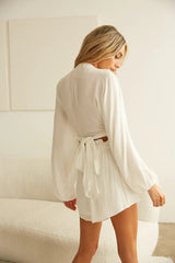 White Flowy Chiffon Shorts