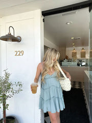 Sage Green Slip Mini Dress