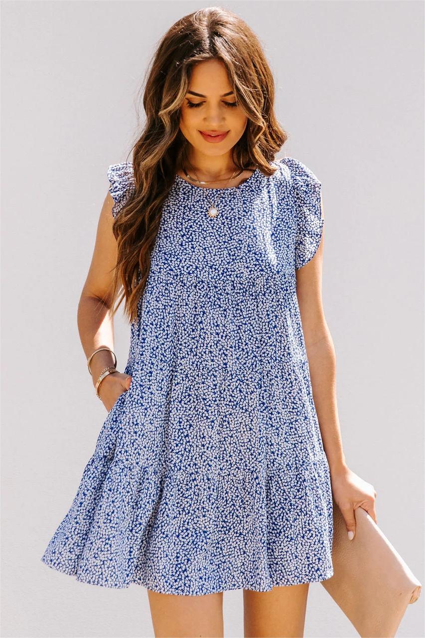 Blue Ivy Pocketed Tiered Babydoll Dress
