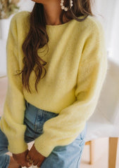 Yellow Fuzzy Knit Sweater