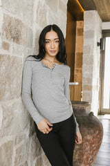 Ivanna Henley Top in Grey