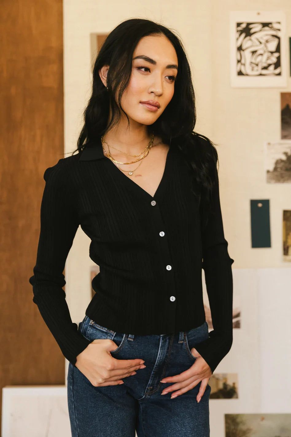 Lucia Cardigan in Black