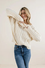 Emilia Knit Sweater in Cream