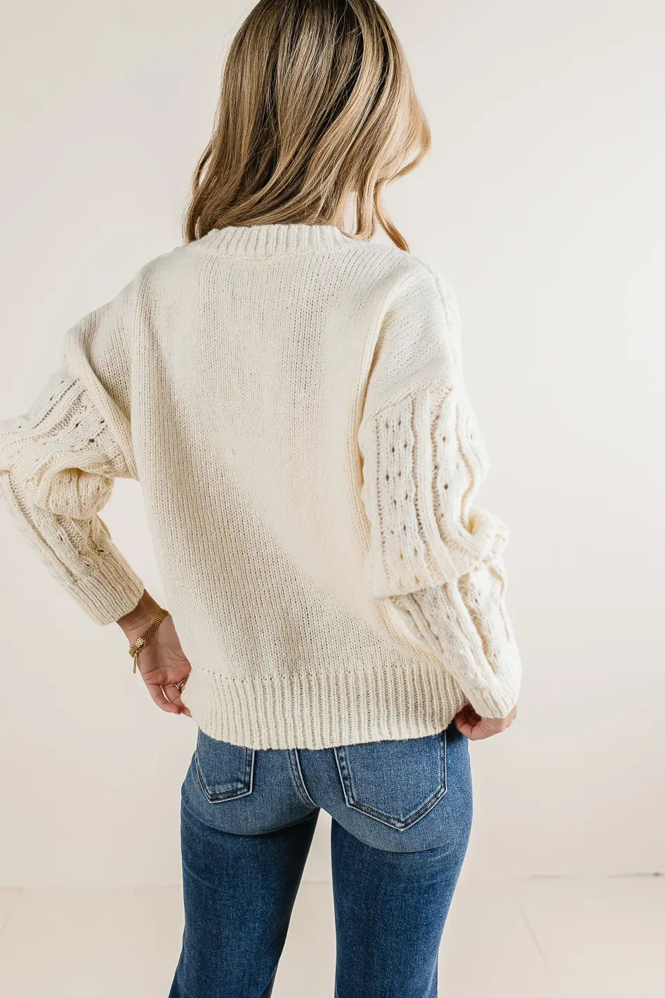 Emilia Knit Sweater in Cream