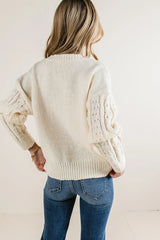 Emilia Knit Sweater in Cream