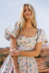 Kayra Floral Dress in Pink