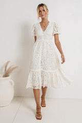 Rowan Lace Dress in White