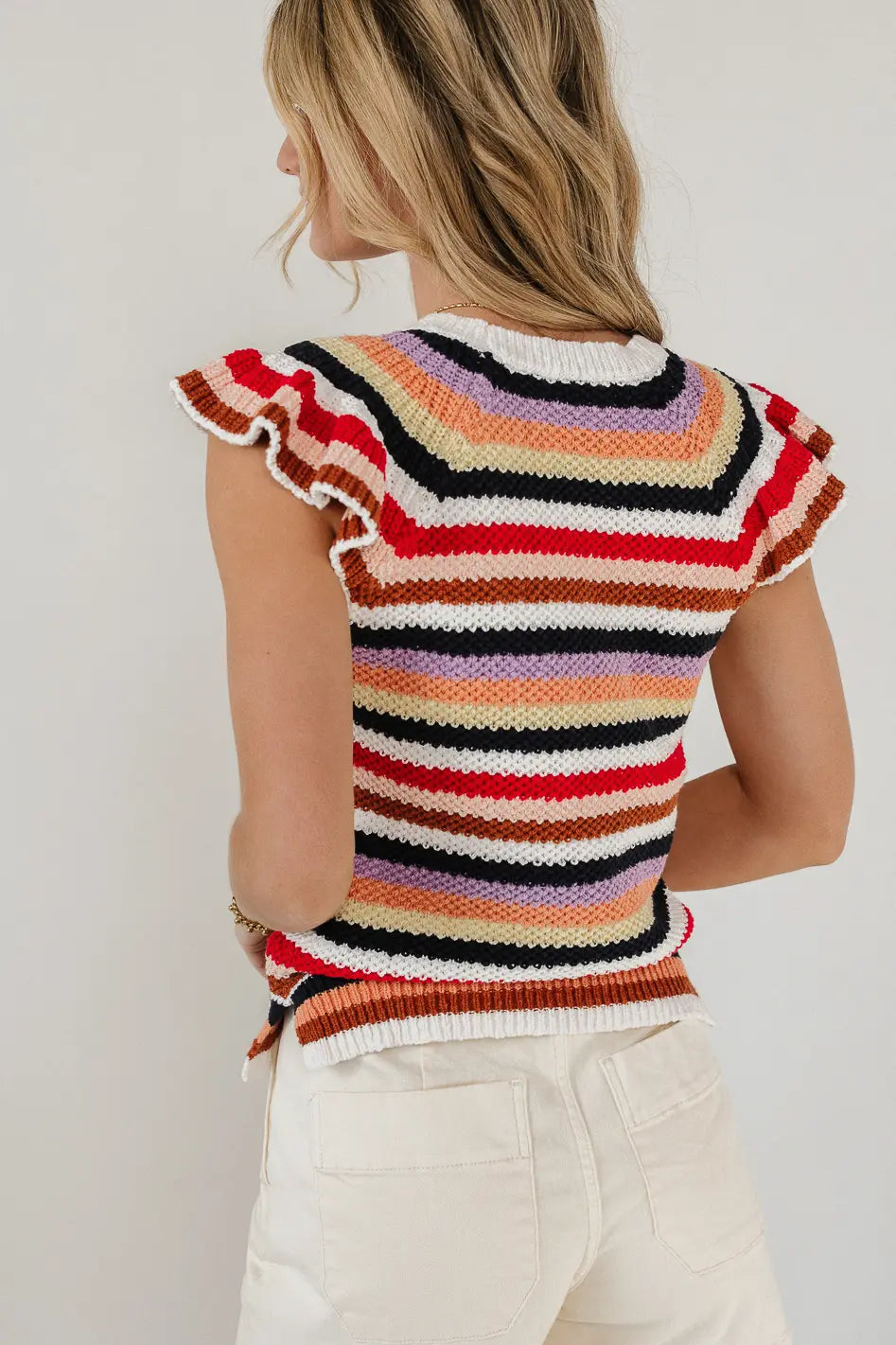 Lexi Sweater Top in Striped