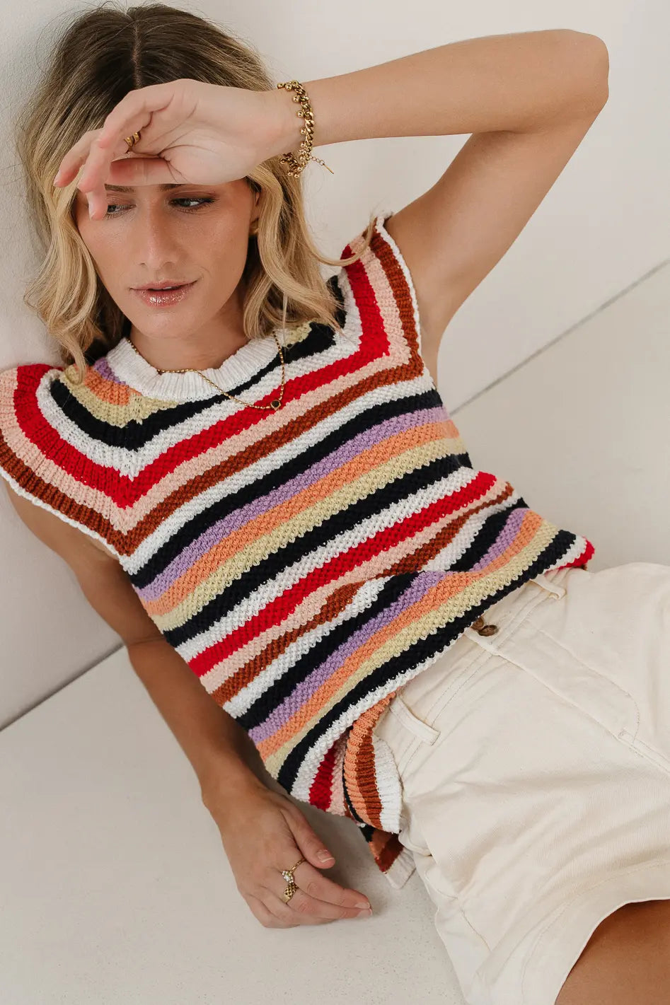Lexi Sweater Top in Striped