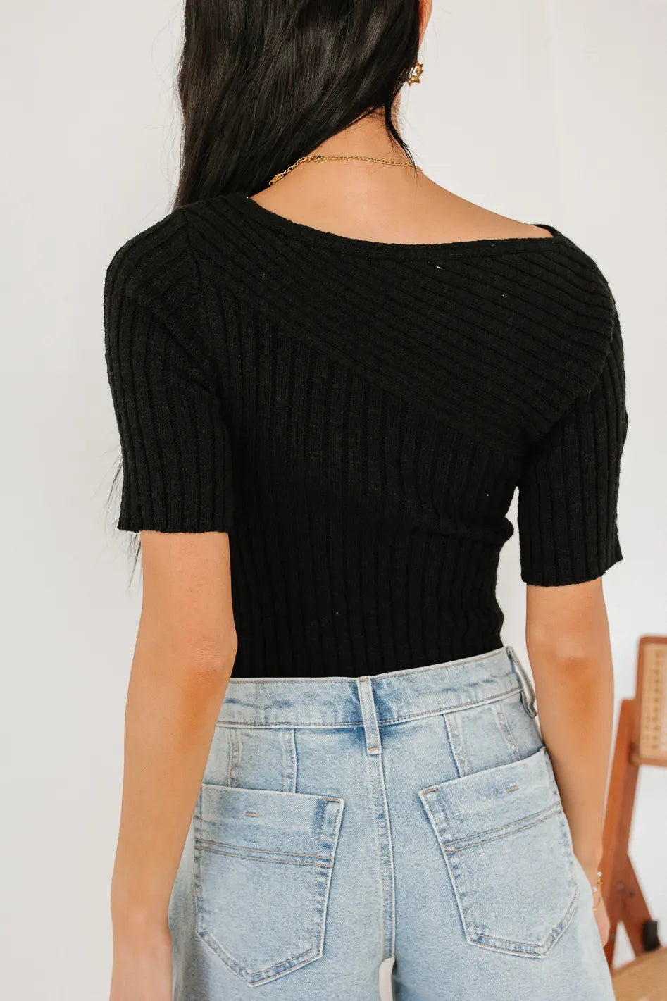 Toni Sweater Top in Black - FINAL SALE