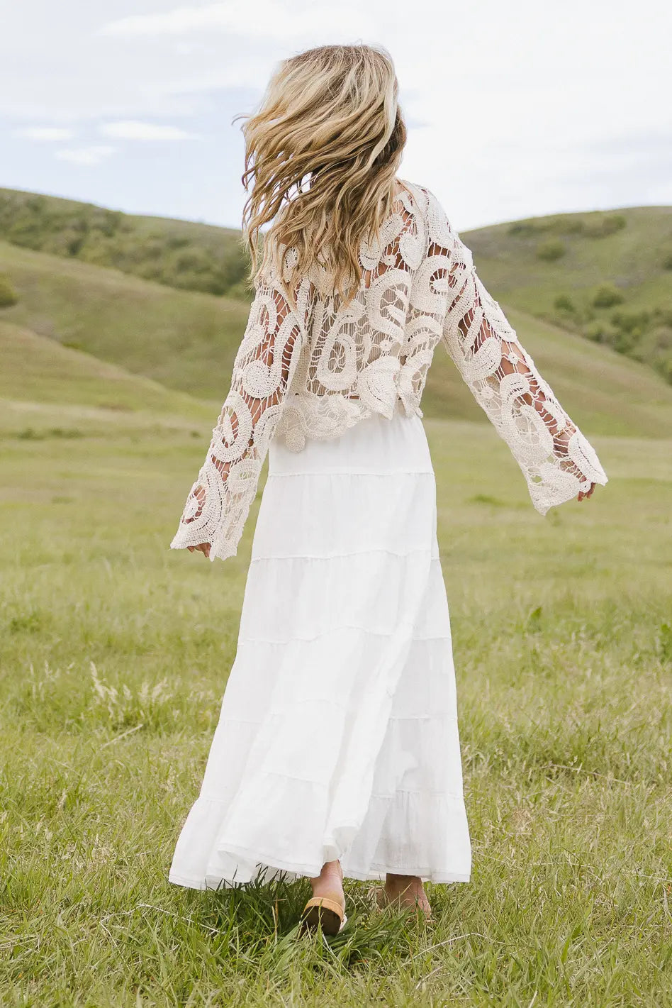 No Worries Crochet Top in Cream