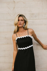 Black Slip Midi Dress