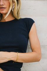 Ulyssa Sweater Top in Indigo