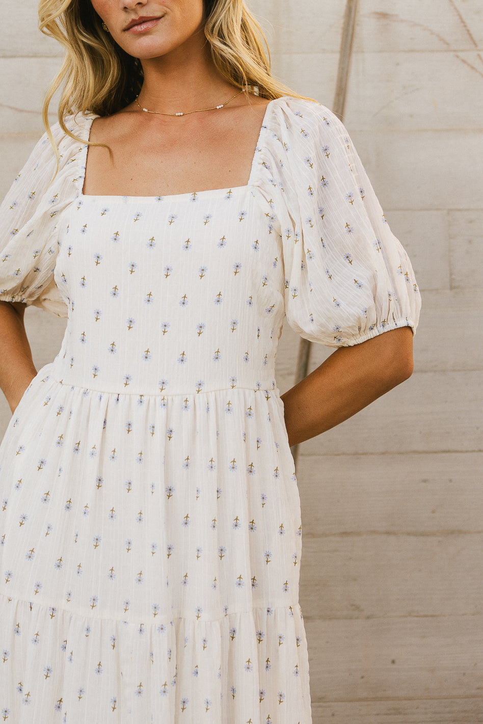 Landrie Ditsy Floral Dress in Blue