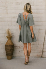 Slow It Down Mini Dress in Sage - FINAL SALE
