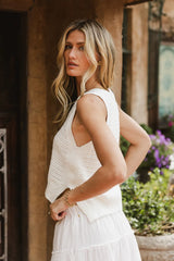 Bailey Sweater Vest in Ivory - FINAL SALE