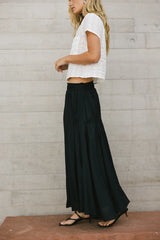 Phillipa Pleated Maxi Skirt in Navy - FINAL SALE
