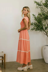 Joy Lace Trim Maxi Dress